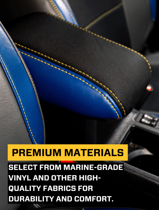 Subaru XV Crosstrek Console Cover - Center - PRP Seats - Black w/ Red Stitch - `13-`17